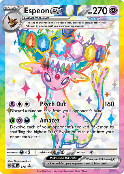 Espeon ex - 175 - SV Scarlet and Violet Promo Cards - Holofoil - Lightly Played (LP)