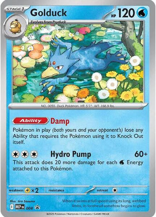 Golduck - 008 - ME Mega Evolution Promo - Holofoil - Near Mint (NM)
