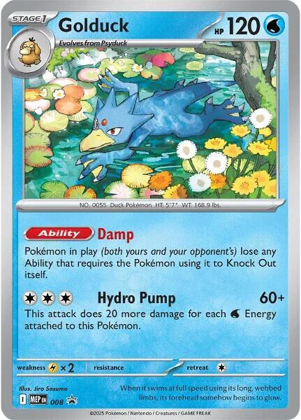 Golduck - 008 - ME Mega Evolution Promo - Holofoil - Near Mint (NM)