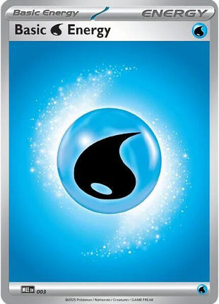 Basic Water Energy - 003 - MEE Mega Evolution Energies - Reverse Holofoil - Near Mint (NM)