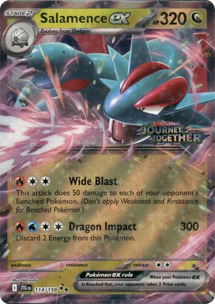 Salamence ex - 114/159 (Journey Together Stamped) - Miscellaneous Cards and Products - Holofoil - Near Mint (NM)