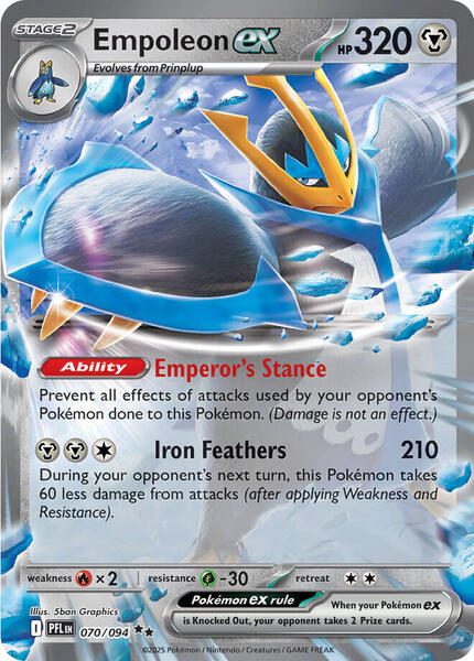 Empoleon ex - 070/094 - ME02 Phantasmal Flames - Holofoil - Near Mint (NM)