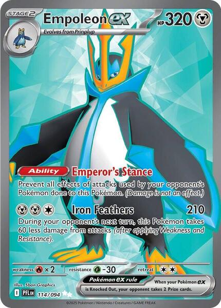 Empoleon ex - 114/094 - ME02 Phantasmal Flames - Holofoil - Near Mint (NM)