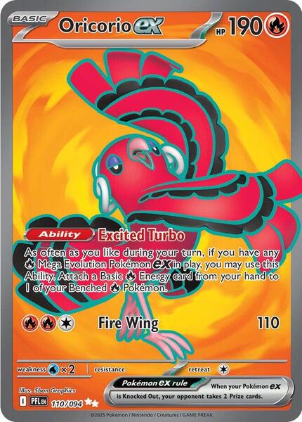 Oricorio ex - 110/094 - ME02 Phantasmal Flames - Holofoil - Near Mint (NM)
