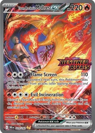 Team Rocket's Moltres ex - 229/182 (Destined Rivals Stamp) - Miscellaneous Cards and Products - Holofoil - Near Mint (NM)