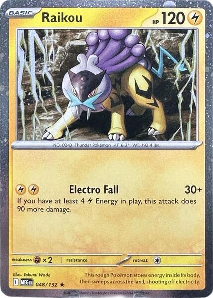 Raikou - 048/132 (Cosmo Holo) - ME01 Mega Evolution - Holofoil - Near Mint (NM)