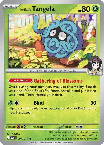 Erika's Tangela - 007/217 - ME Ascended Heroes - Reverse Holofoil - Near Mint (NM)