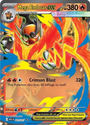 Mega Emboar ex - 031/217 - ME Ascended Heroes - Holofoil - Near Mint (NM)