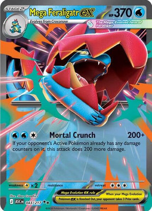 Mega Feraligatr ex - 043/217 - ME Ascended Heroes - Holofoil - Near Mint (NM)