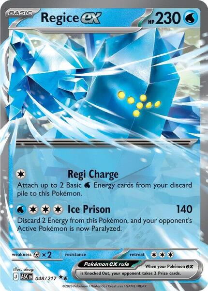 Regice ex - ME Ascended Heroes - Holofoil - Near Mint (NM)