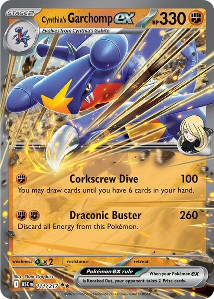 Cynthia's Garchomp ex - ME Ascended Heroes - Holofoil - Near Mint (NM)