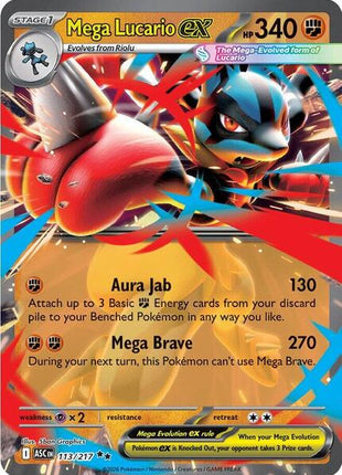 Mega Lucario ex - ME Ascended Heroes - Holofoil - Near Mint (NM)