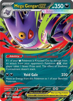 Mega Gengar ex - 125/217 - ME Ascended Heroes - Holofoil - Near Mint (NM)
