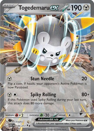 Togedemaru ex - ME Ascended Heroes - Holofoil - Near Mint (NM)