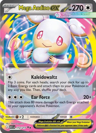 Mega Audino ex - 172/217 - ME Ascended Heroes - Holofoil - Near Mint (NM)