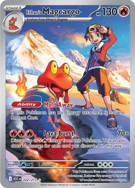 Ethan's Magcargo - 222/217 - ME Ascended Heroes - Holofoil - Near Mint (NM)
