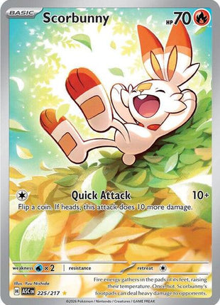 Scorbunny - 225/217 - ME Ascended Heroes - Holofoil - Near Mint (NM)