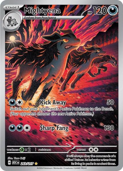 Mightyena - 243/217 - ME Ascended Heroes - Holofoil - Near Mint (NM)