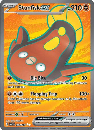 Stunfisk ex - 252/217 - ME Ascended Heroes - Holofoil - Near Mint (NM)