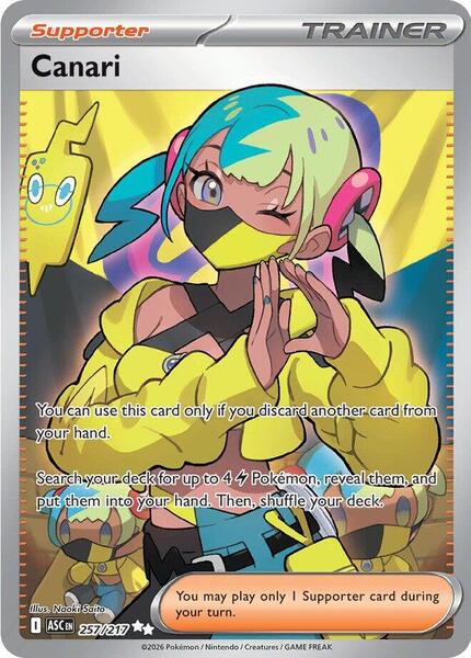 Canari - 257/217 - ME Ascended Heroes - Holofoil - Near Mint (NM)