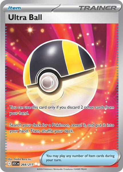 Ultra Ball - 264/217 - ME Ascended Heroes - Holofoil - Near Mint (NM)