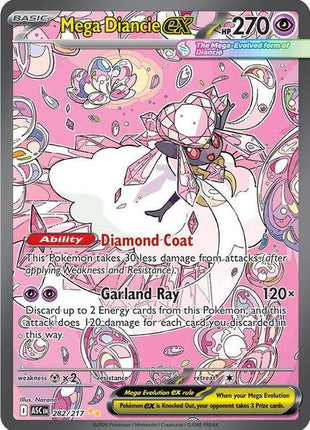 Mega Diancie ex - 282/217 - ME Ascended Heroes - Holofoil - Near Mint (NM)
