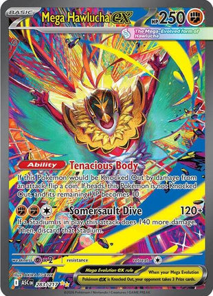 Mega Hawlucha ex - 283/217 - ME Ascended Heroes - Holofoil - Near Mint (NM)