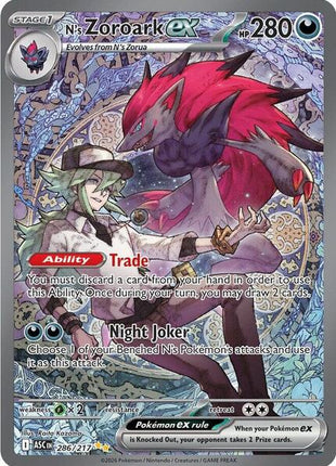 N's Zoroark ex - 286/217 - ME Ascended Heroes - Holofoil - Near Mint (NM)
