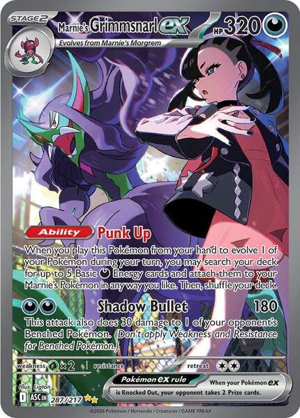 Marnie's Grimmsnarl ex - ME Ascended Heroes - Holofoil - Near Mint (NM)