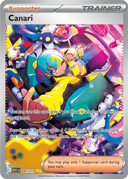 Canari - 291/217 - ME Ascended Heroes - Holofoil - Near Mint (NM)