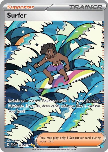 Surfer - 293/217 - ME Ascended Heroes - Holofoil - Near Mint (NM)