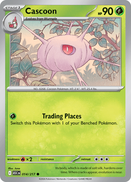 Cascoon (Love Ball) - ME Ascended Heroes - Reverse Holofoil - Near Mint (NM)