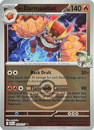 N's Darmanitan (Poke Ball) - ME Ascended Heroes - Reverse Holofoil - Near Mint (NM)