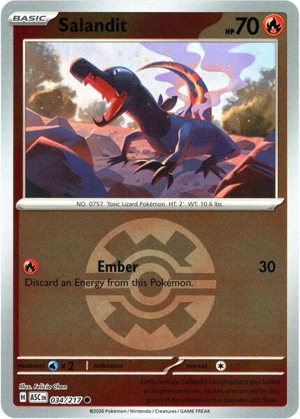 Salandit (Quick Ball) - ME Ascended Heroes - Reverse Holofoil - Near Mint (NM)
