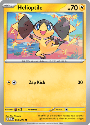 Helioptile (Quick Ball) - ME Ascended Heroes - Reverse Holofoil - Near Mint (NM)