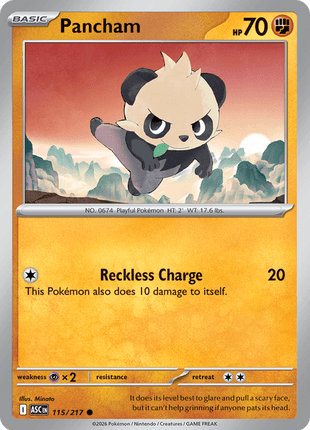 Pancham (Love Ball) - ME Ascended Heroes - Reverse Holofoil - Near Mint (NM)