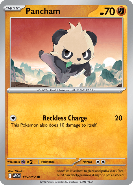 Pancham (Love Ball) - ME Ascended Heroes - Reverse Holofoil - Near Mint (NM)