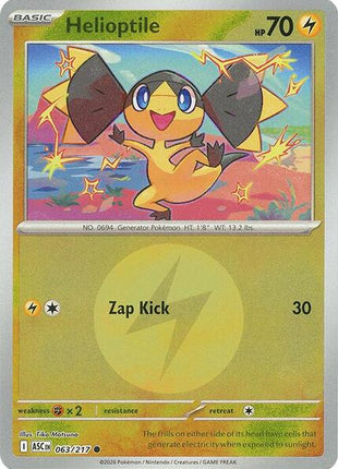 Helioptile (Energy Symbol Pattern) - ME Ascended Heroes - Reverse Holofoil - Near Mint (NM)
