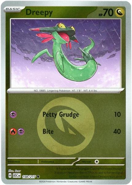 Dreepy - 158/217 (Energy Symbol Pattern) - ME Ascended Heroes - Reverse Holofoil - Near Mint (NM)