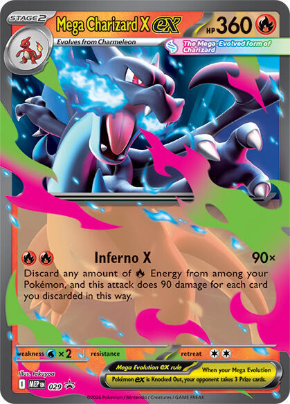 Mega Charizard X ex - 029 - ME Mega Evolution Promo - Holofoil - Lightly Played (LP)