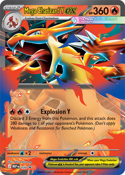 Mega Charizard Y ex - 030 - ME Mega Evolution Promo - Holofoil - Near Mint (NM)