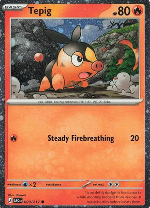 Tepig - 029/217 (Cosmos Holo) - Miscellaneous Cards and Products - Holofoil - Near Mint (NM)