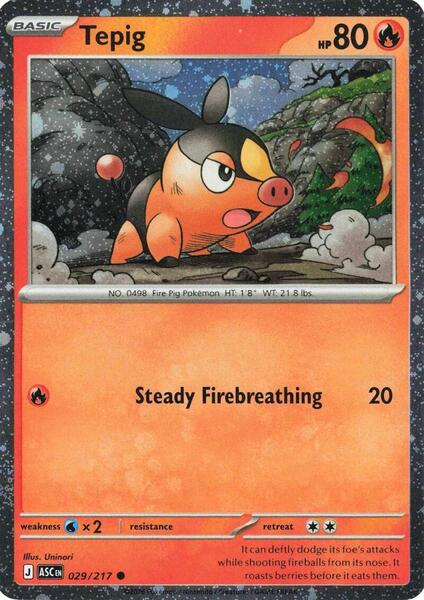 Tepig - 029/217 (Cosmos Holo) - Miscellaneous Cards and Products - Holofoil - Near Mint (NM)