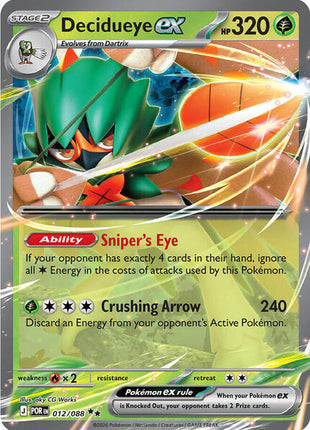 Decidueye ex - 012/088 - ME03 Perfect Order - Holofoil - Near Mint (NM)