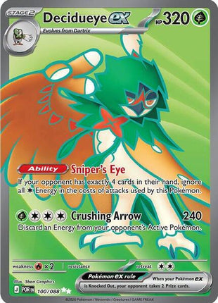 Decidueye ex - 100/088 - ME03 Perfect Order - Holofoil - Near Mint (NM)