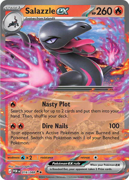 Salazzle ex - 016/088 - ME03 Perfect Order - Holofoil - Near Mint (NM)