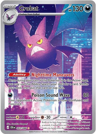 Crobat - 093/086 - ME04 Chaos Rising - Holofoil - Near Mint (NM)