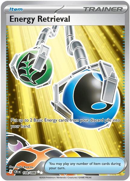 Energy Retrieval - ME04 Chaos Rising - Holofoil - Near Mint (NM)