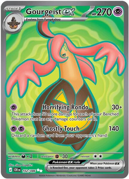 Gourgeist ex - 102/086 - ME04 Chaos Rising - Holofoil - Near Mint (NM)