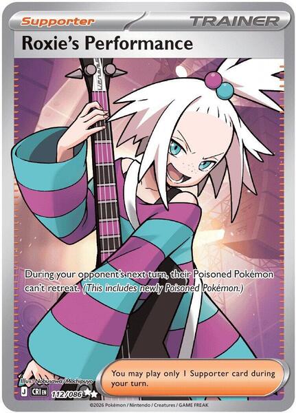 Roxie's Performance - 112/086 - ME04 Chaos Rising - Holofoil - Lightly Played (LP)